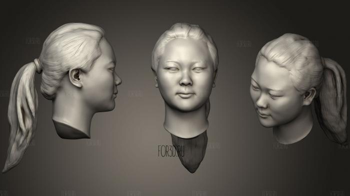 Girl Head 3d stl модель для ЧПУ